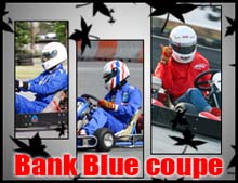 Bank blue coupe