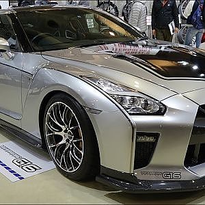 (4K)RAYS NISSAN GT-R modified نيسان جي تي - ار レイズ日産GTRカスタム - 大阪オートメッセ2018