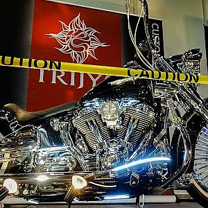 (4K)K's Cholo FLSTC TRIJYA Custom トライジャ・ハーレーカスタム - 大阪モーターサイクルショー2017