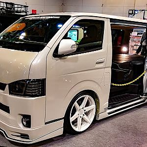 (HD)NACS JAPAN TOYOTA 200 HIACE white 200系ハイエース白カスタム - 名古屋オートトレンド2017