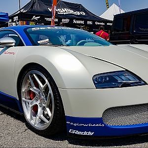 (4K)S&Company Bugatti Veyron 16.4 Blue Centenaire エスカン・ブガッティ ヴェイロン 100周年モデル - スーパーカーニバル2017・舞洲